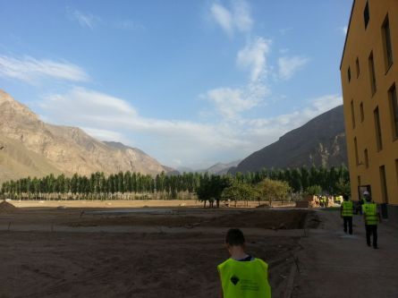 Construction site, University of Central Asia, Khorog, Tajikistan